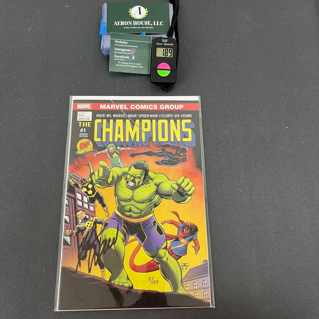 Champions 1 Signed Mark Waid DF COA 12/125 (1 of 3)