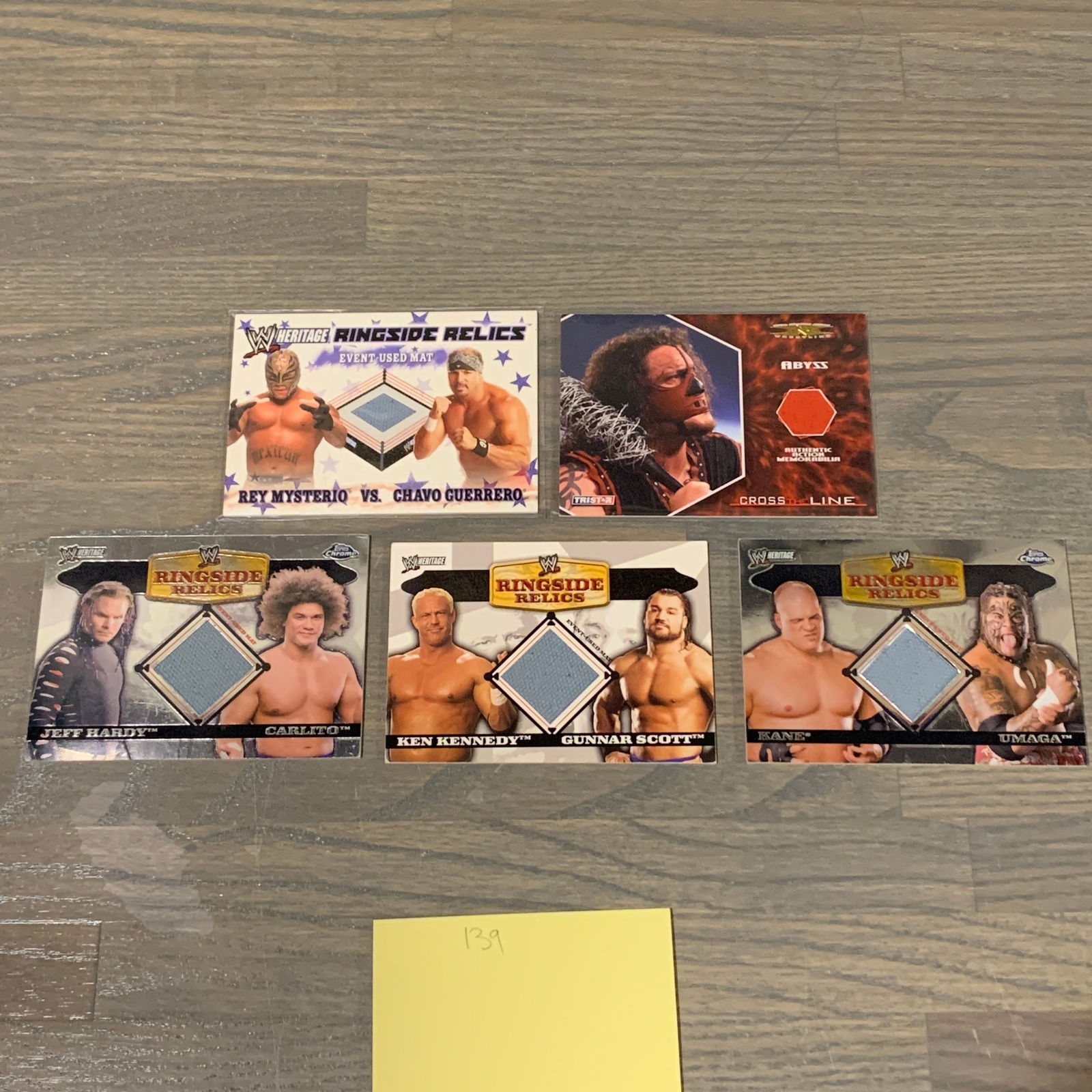 WWE Ringside Relic Piece of the Mat Wrestling Cards (1 of 6)