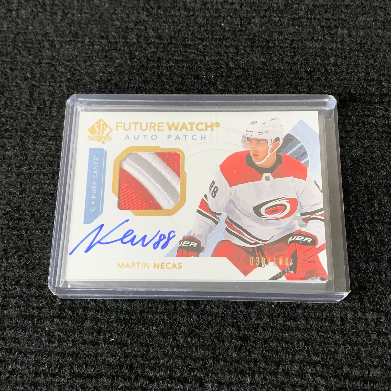 Martin Neca Jersey & auto NHL card (1 of 2)