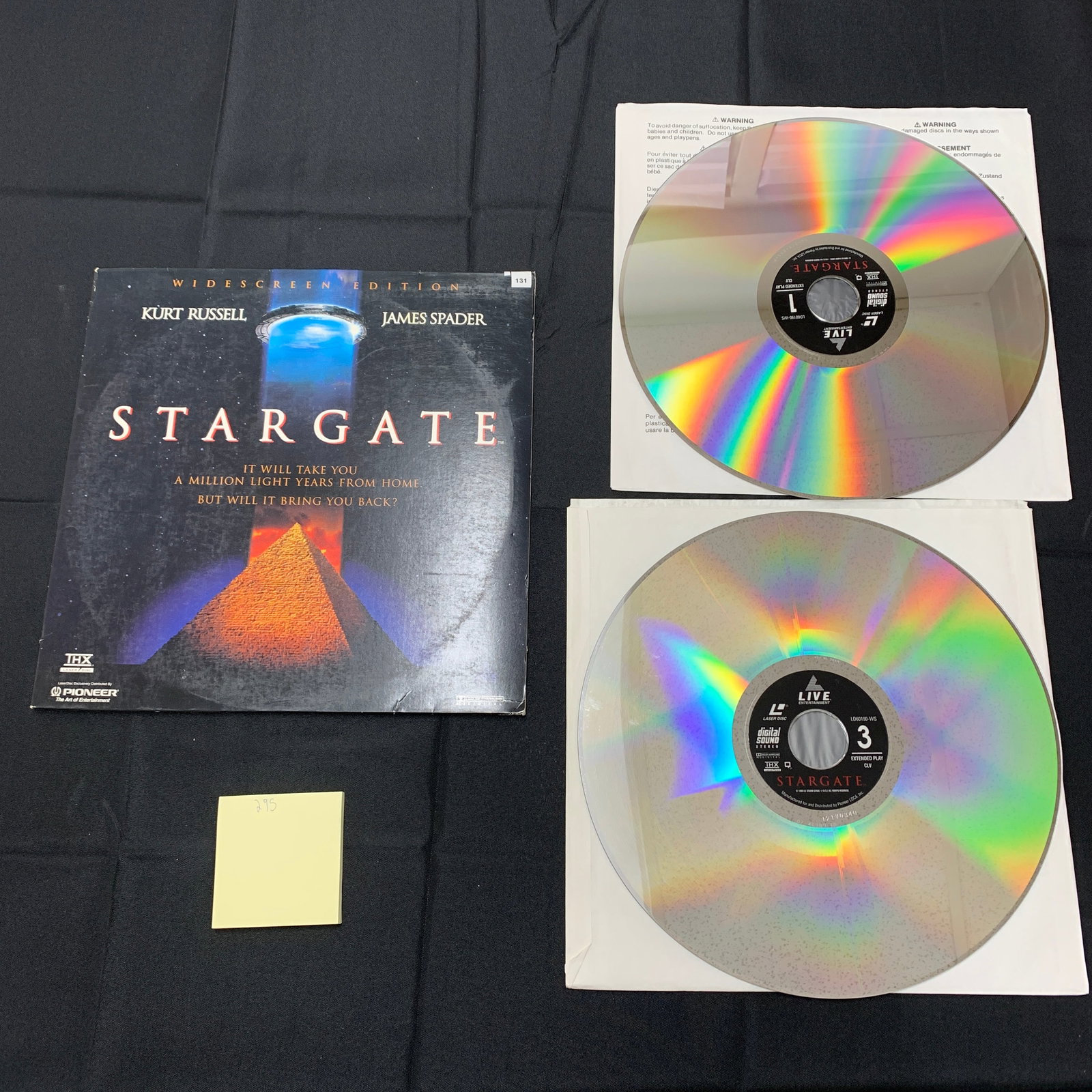 Star Gate Laser Disc: Star Gate Laser Disc. We are a veteran owned company. Please look at the pictures carefully to determine what you believe the condition of collecitible is. We are currently accepting consignments. Ema