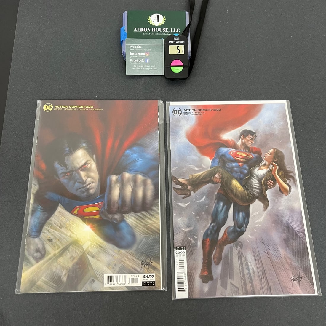 Action Comics 1020 & 1022 Variants: We are a veteran owned company. Please look at the pictures carefully to determine what you believe the condition of collectible is. We are currently accepting consignments. Email us a aeronhouse1994@