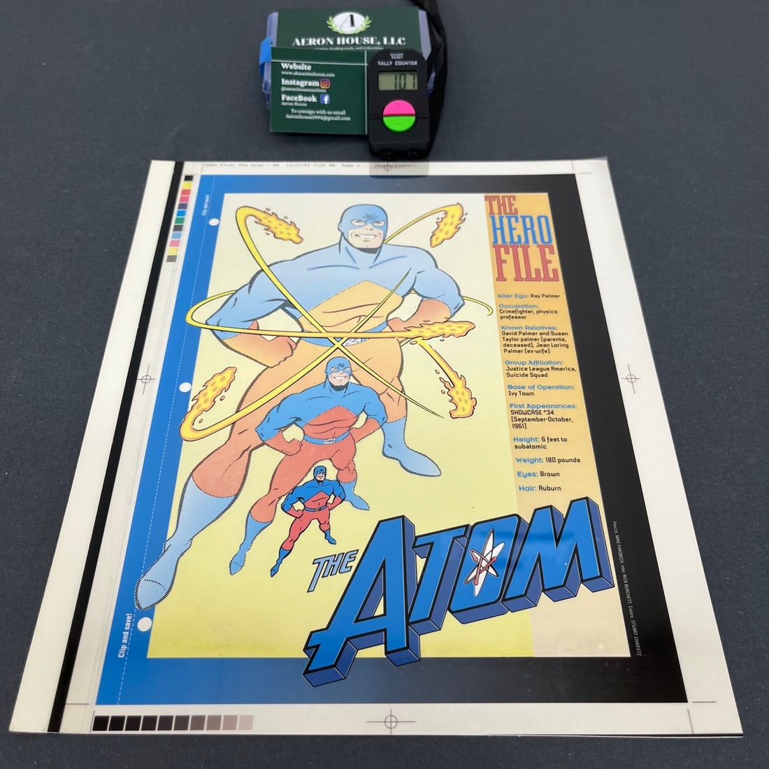 The Atom Splash Page Artist Proof Rare! (1 of 4)