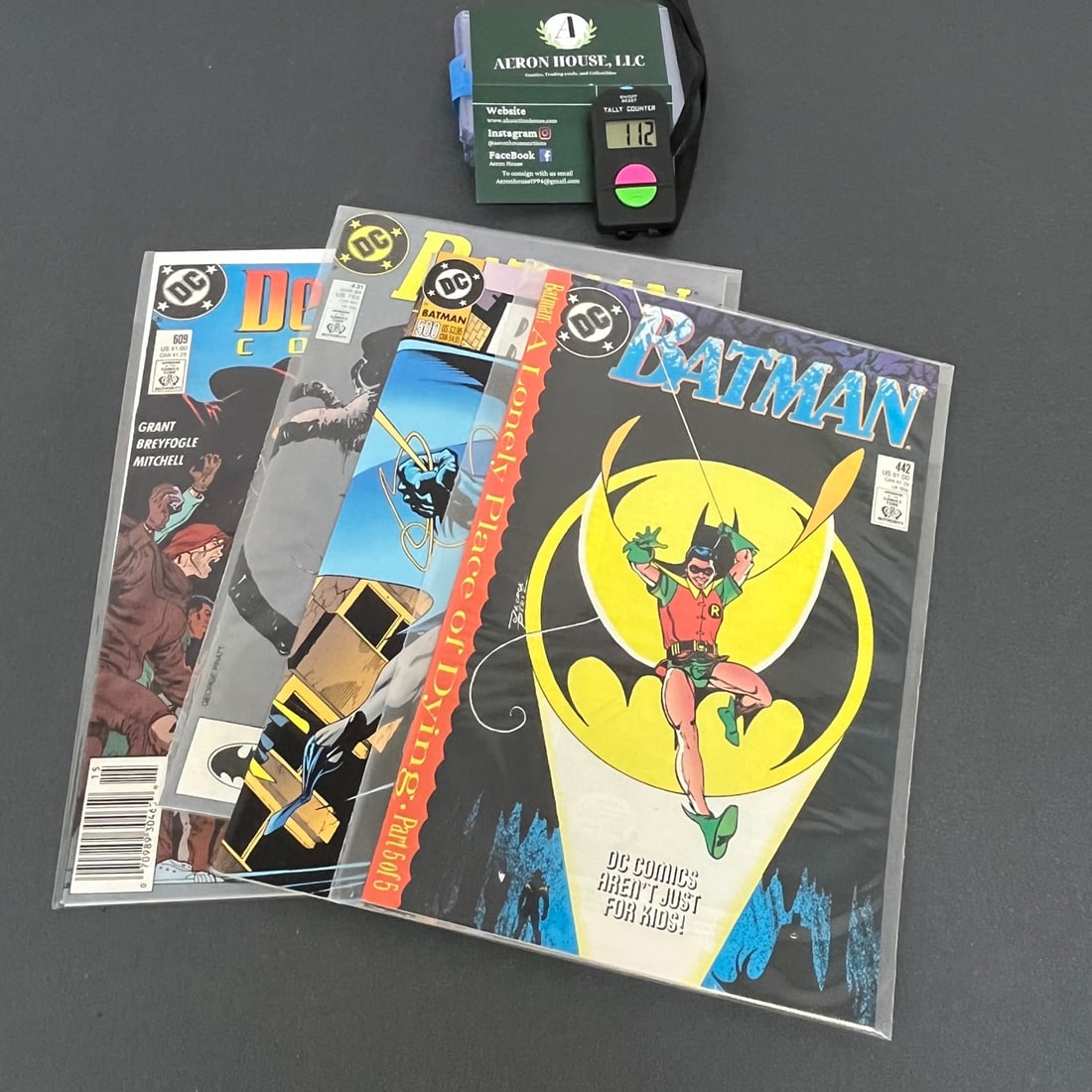 Batman Lot w/# 500 & 442: We are a veteran owned company. Please look at the pictures carefully to determine what you believe the condition of collectible is. We are currently accepting consignments. Email us a aeronhouse1994@
