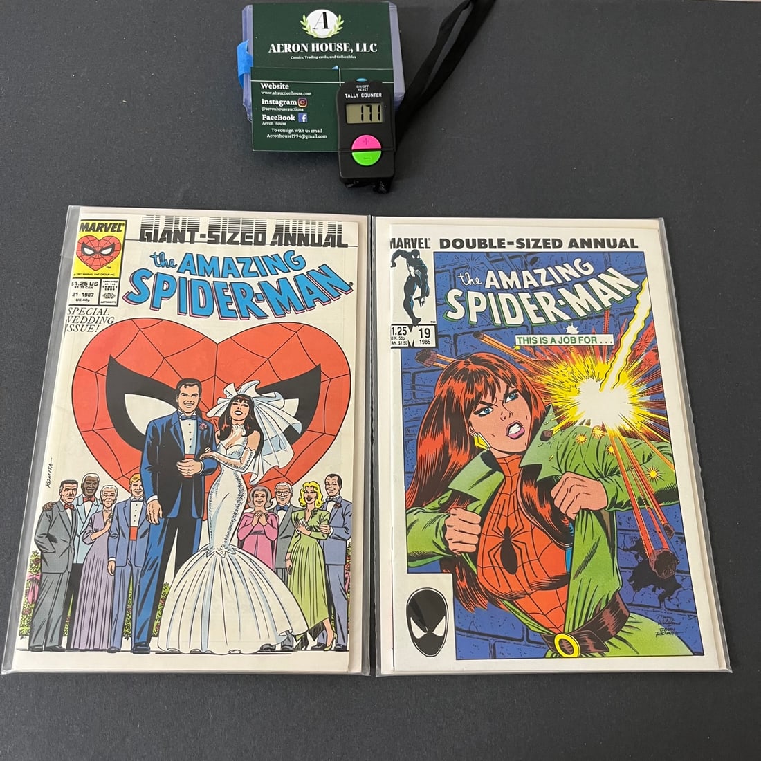 Amazing Spider-man Annual 19 & 21 Mary Jane!: We are a veteran owned company. Please look at the pictures carefully to determine what you believe the condition of collectible is. We are currently accepting consignments. Email us a aeronhouse1994@