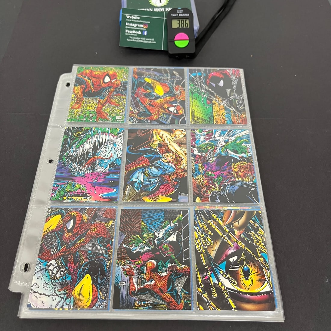 1992 Spider-man Todd McFarlane Era Trading Cards: Cards have been in binders since the release of the series. Set appears to be complete.