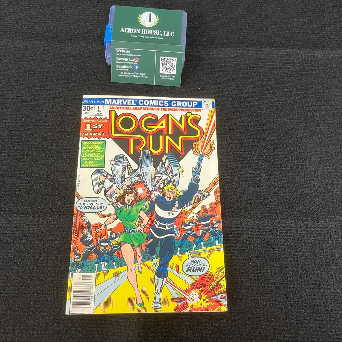 Logan's Run 1: We are a veteran owned company. Please look at the pictures carefully to determine what you believe the condition of collectible is. We are currently accepting consignments. Email us a aeronhouse1994@