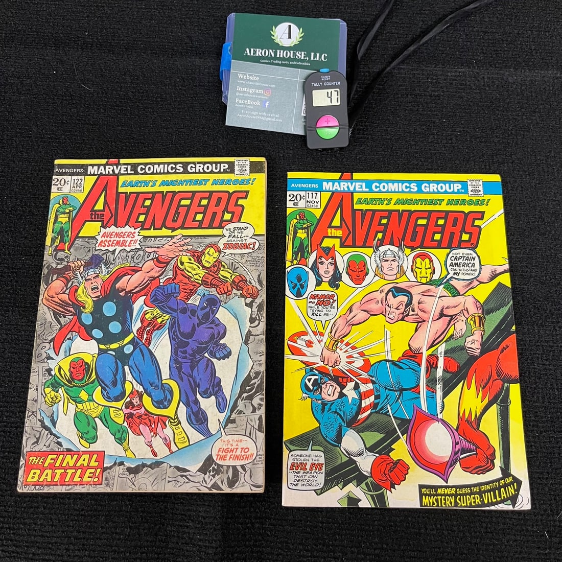 Avengers 117 & 122 Avengers/Defenders X-over: Issue 122 features a great Avengers/Defenders Crossover story! We are a veteran owned company. Please look at the pictures carefully to determine what you believe the condition of collectible is. We a