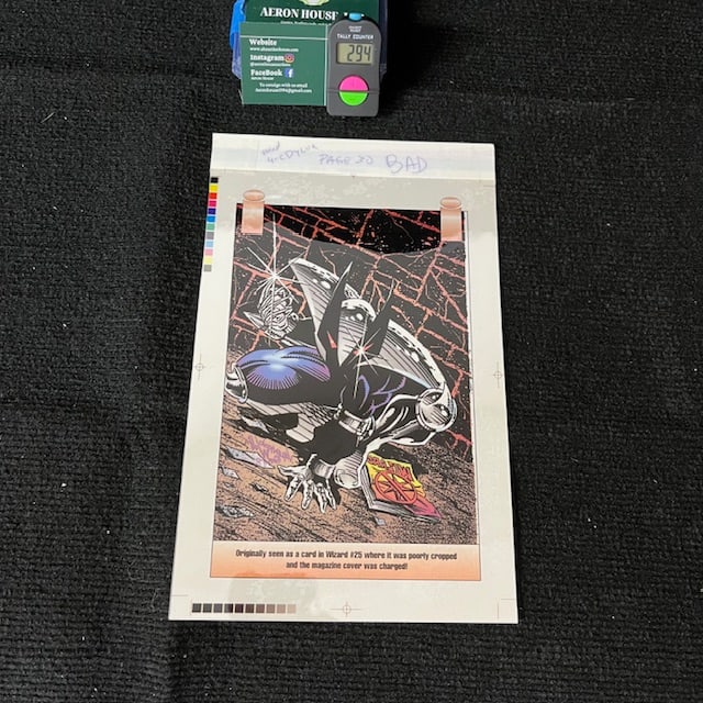 Shadowhawk Wizard Card 35 Art Proof Reject (1 of 3)