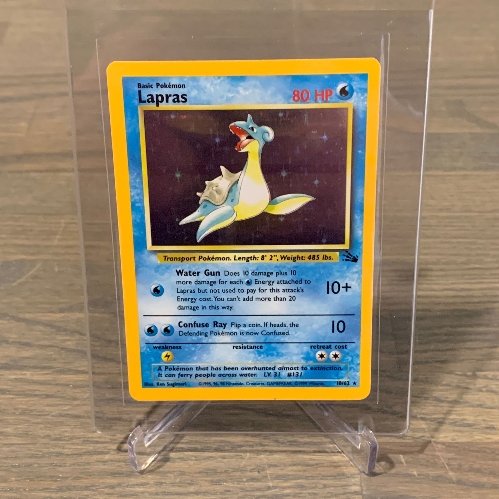 Fossil Set Laparas Holo Pokemon card (1 of 2)