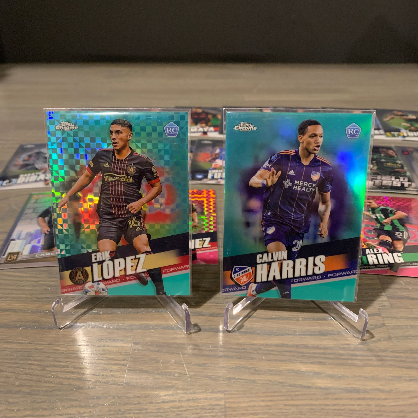 Topps Chrome Soccer Cards: Lot of Really nice condition Topps Chrome Soccer cards. Includes cards that are limited to 299. We are a veteran owned company. Please look at the pictures carefully to determine what you believe the 