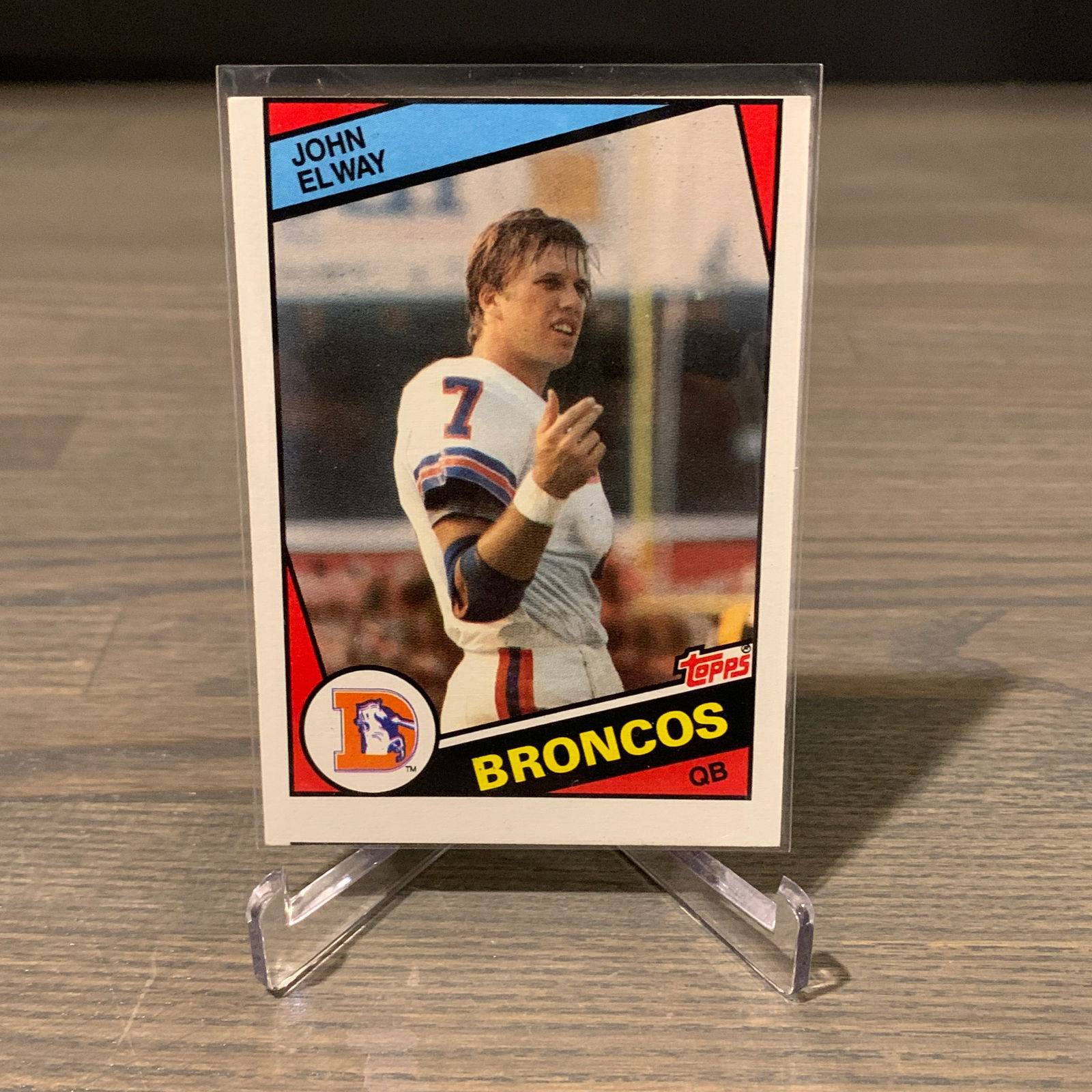 John Elway Topps Rookie Card, Miscut (1 of 5)
