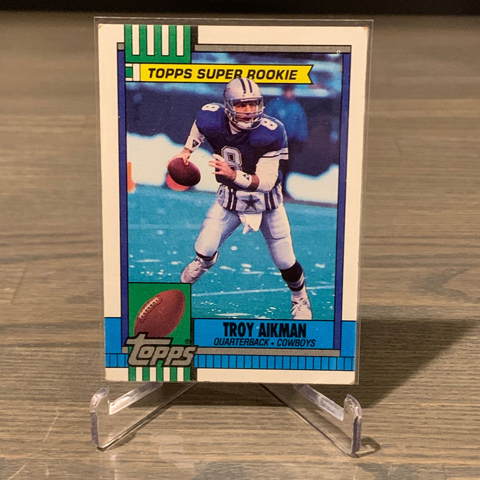 Troy Aikman Topps Disclaimer Rookie Card (1 of 3)