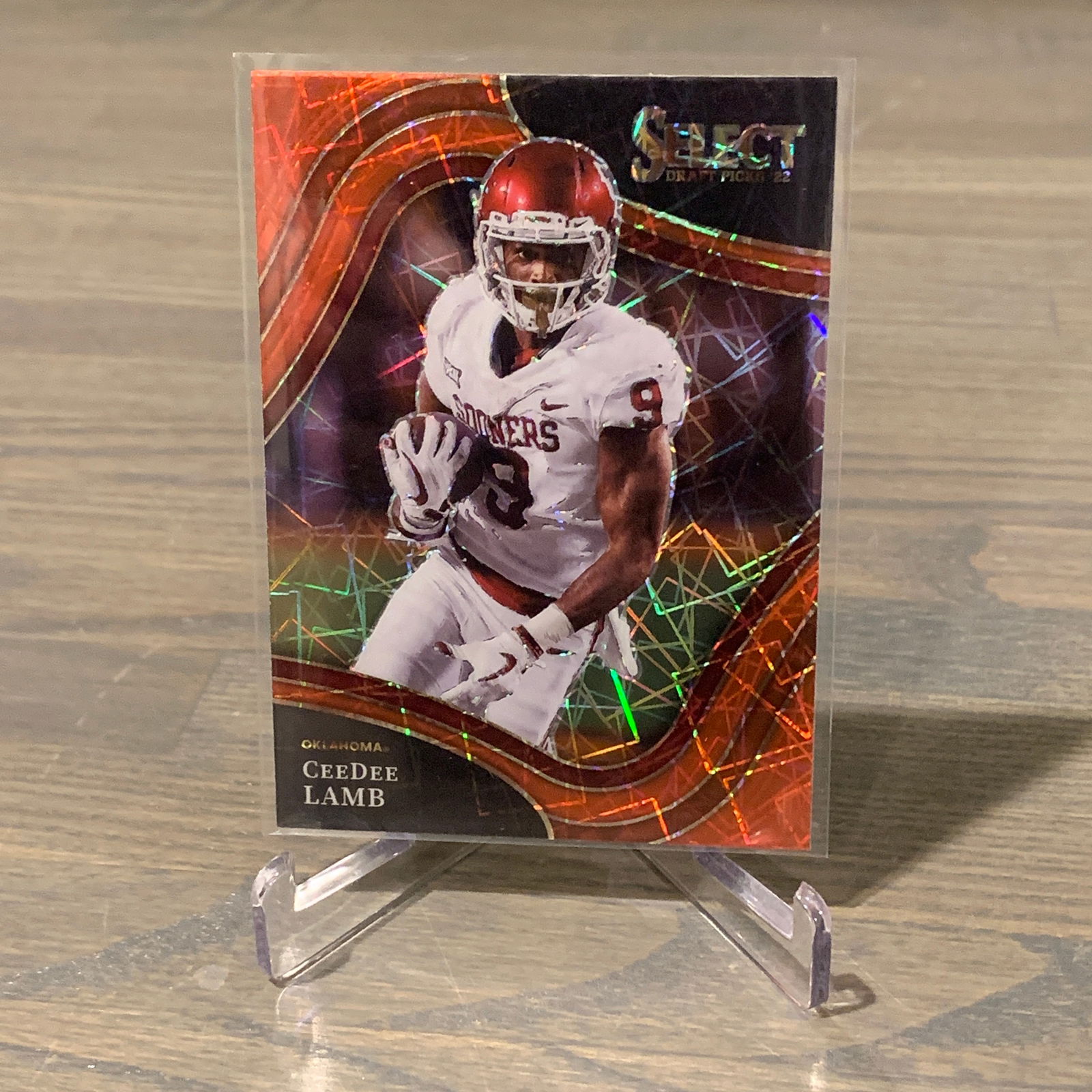 CeeDee Lamb Red Lazer Panini Football Card (1 of 2)
