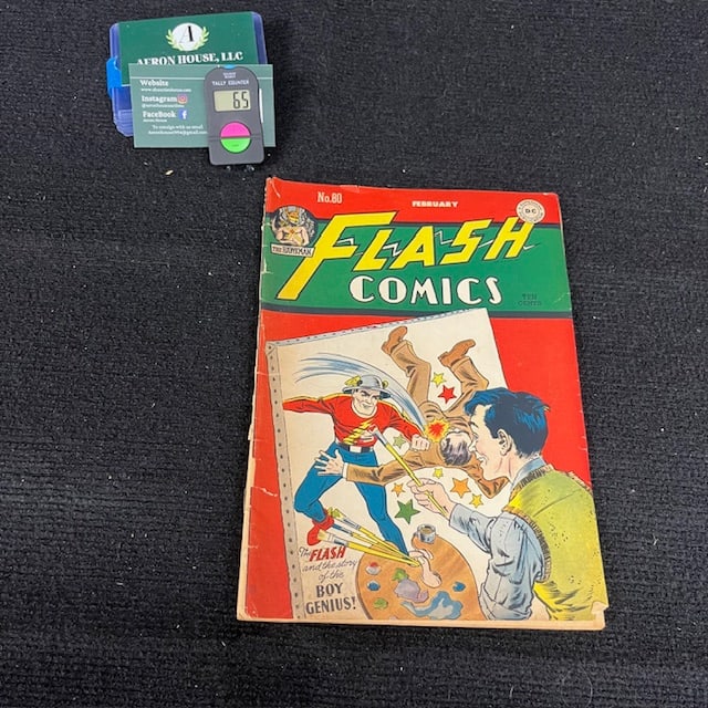 Flash Comics 80 Hibberd Cover 1940's Golden Age! (1 of 2)