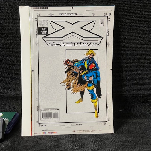 X-Factor 100 Early 4-Color Art Proof Cover Page (1 of 2)