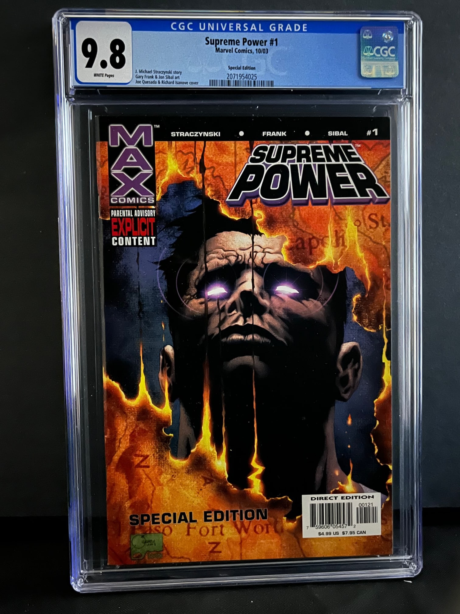 Supreme Power 1 Special Ed Variant CGC 9.8 (1 of 1)