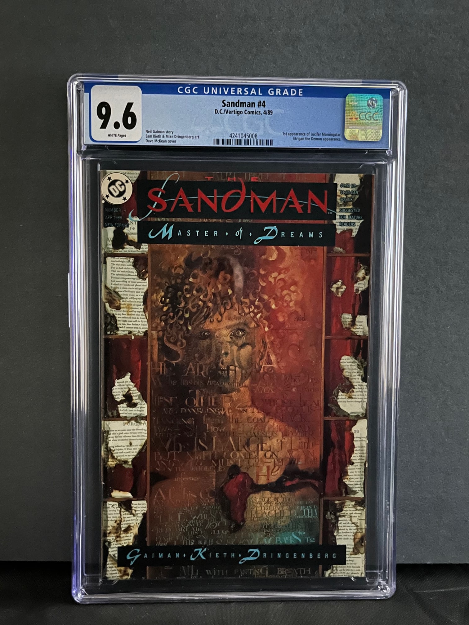 Sandman 4 CGC 9.6 1st app Lucifer Morningstar (1 of 1)