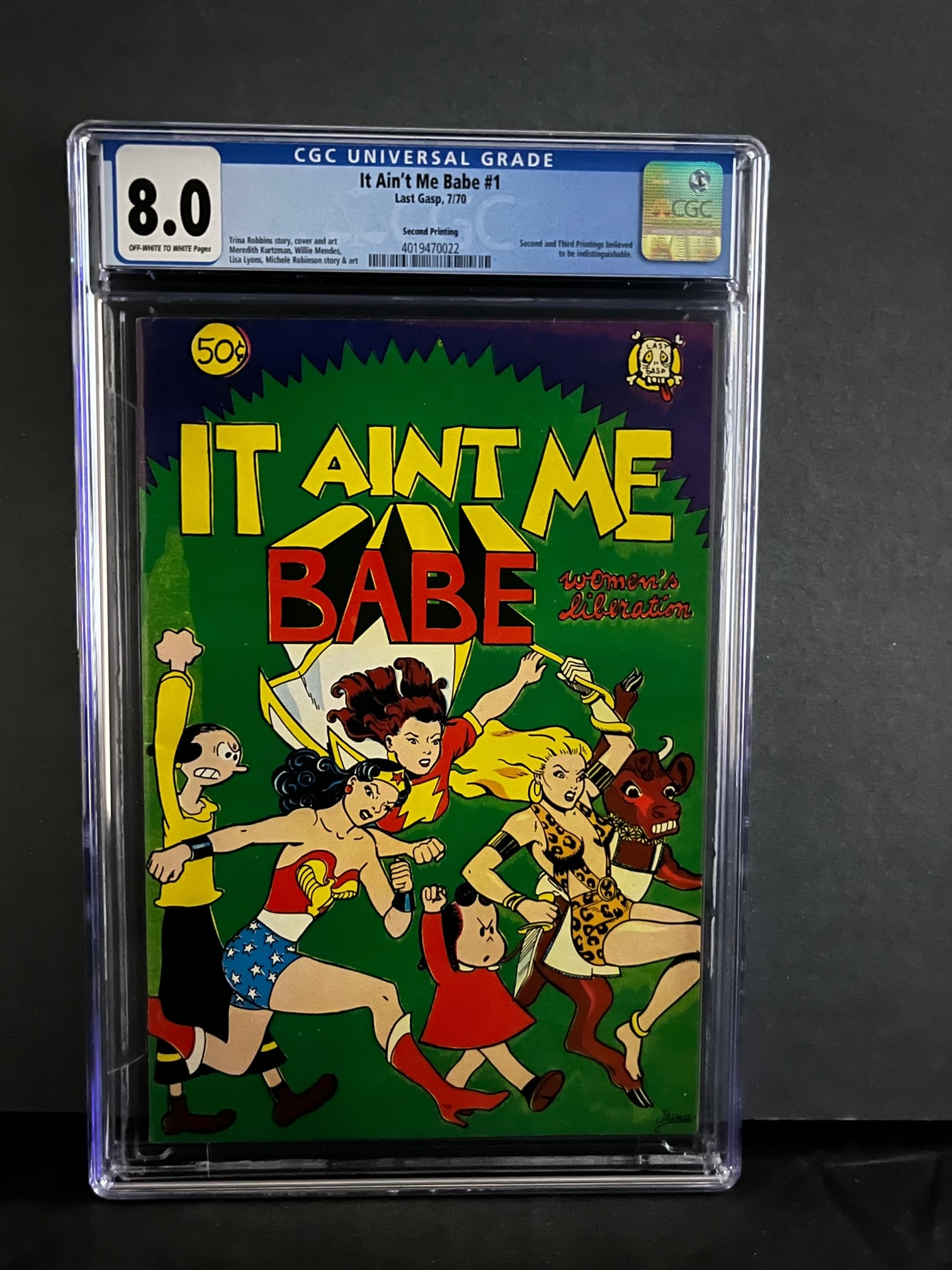 It Aint Me Babe 1 CGC 8.0 1st All Femal Comic (1 of 1)