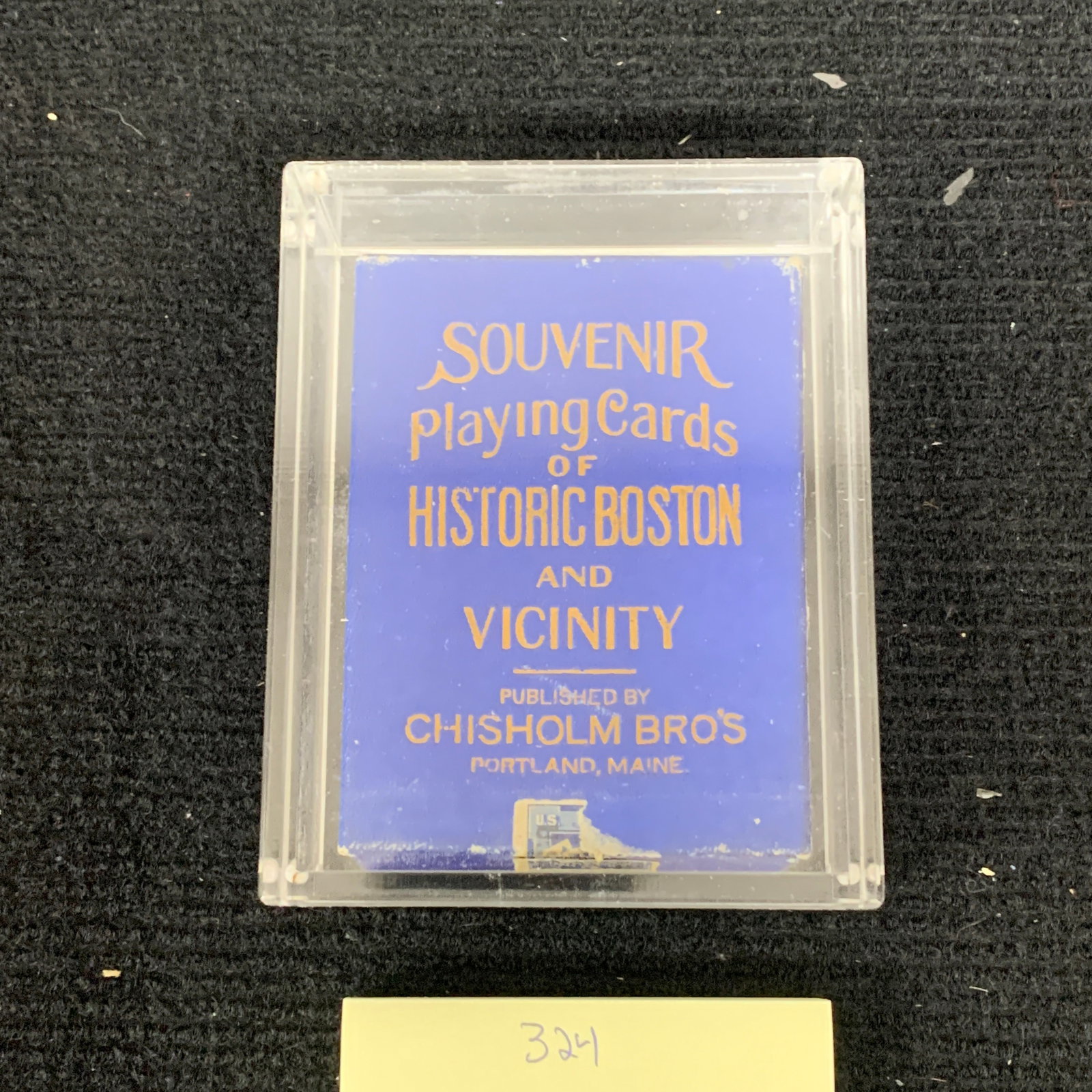 1910 Historic Boston Souvenir Playing Cards: 1910 Historic Boston and Vacinity Souvenir Playing cards. Chrisholm Bros. Original Deck Box and Cards. Cards have guilded Edges. We are a veteran owned company. Please look at the pictures carefully t