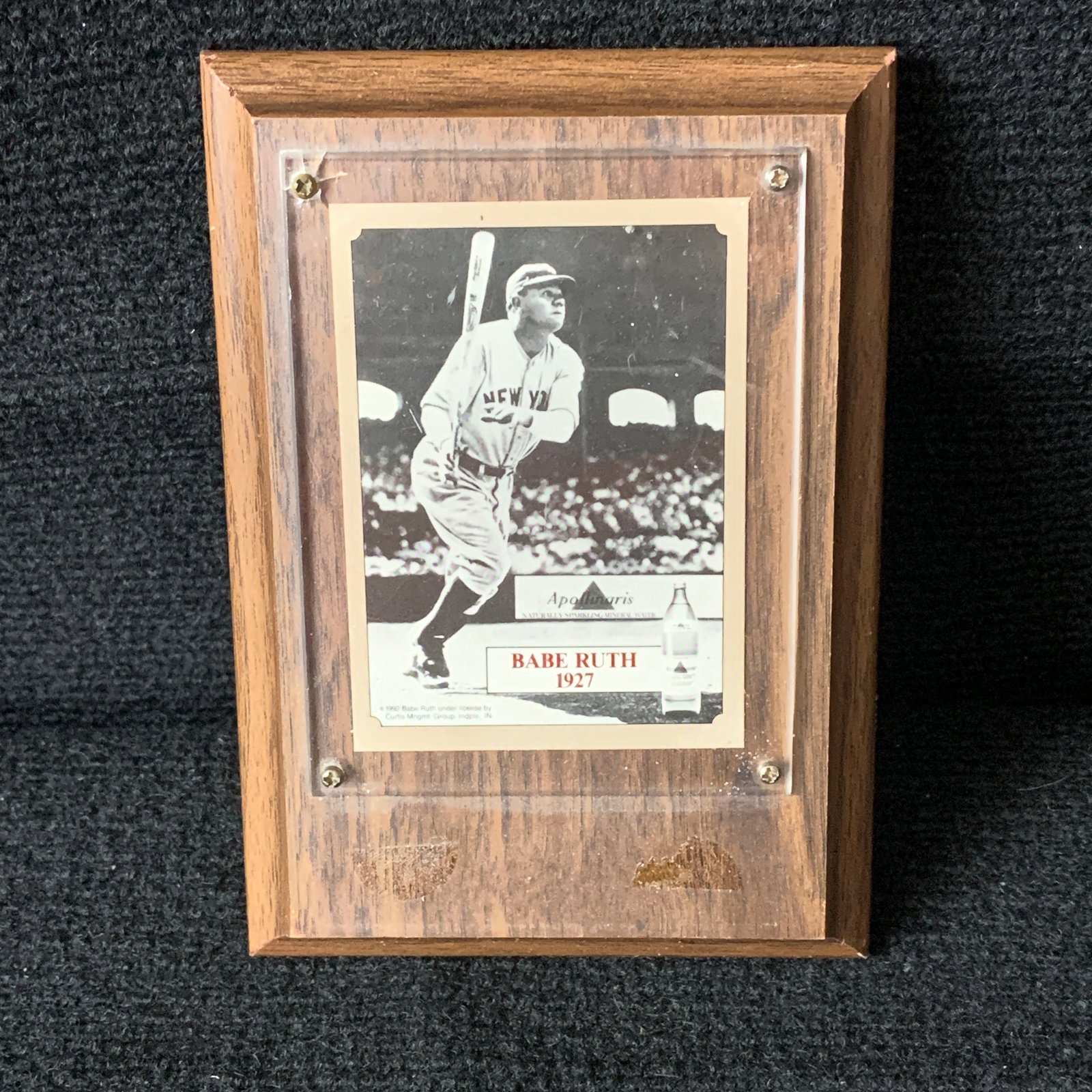 Babe Ruth Baseball Card Plaque (1 of 2)