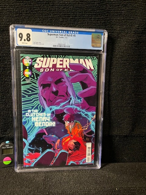 Superman Son of Kal El 5 CGC 9.8: We are a veteran owned company. Please look at the pictures carefully to determine what you believe the condition of collecitible is. We are currently accepting consignments. Email us a aeronhouse1994