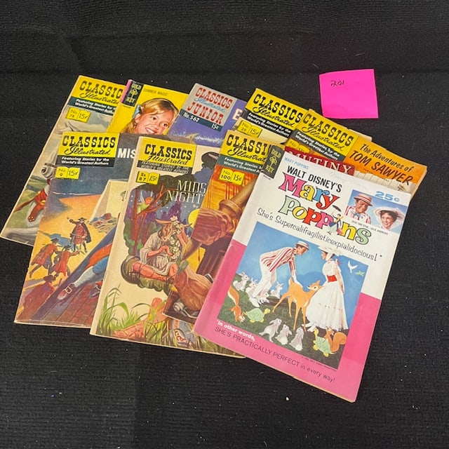 Golden & Silver Age lot w/ Mary Poppins: We are a veteran owned company. Please look at the pictures carefully to determine what you believe the condition of collecitible is. We are currently accepting consignments. Email us a aeronhouse1994