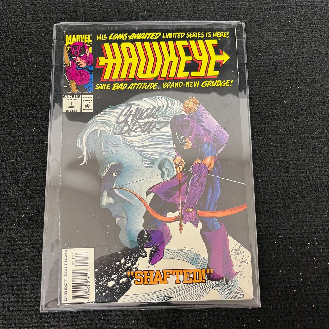 Hawkeye 1 Signed by Chuck Dixon w/DF COA (1 of 2)