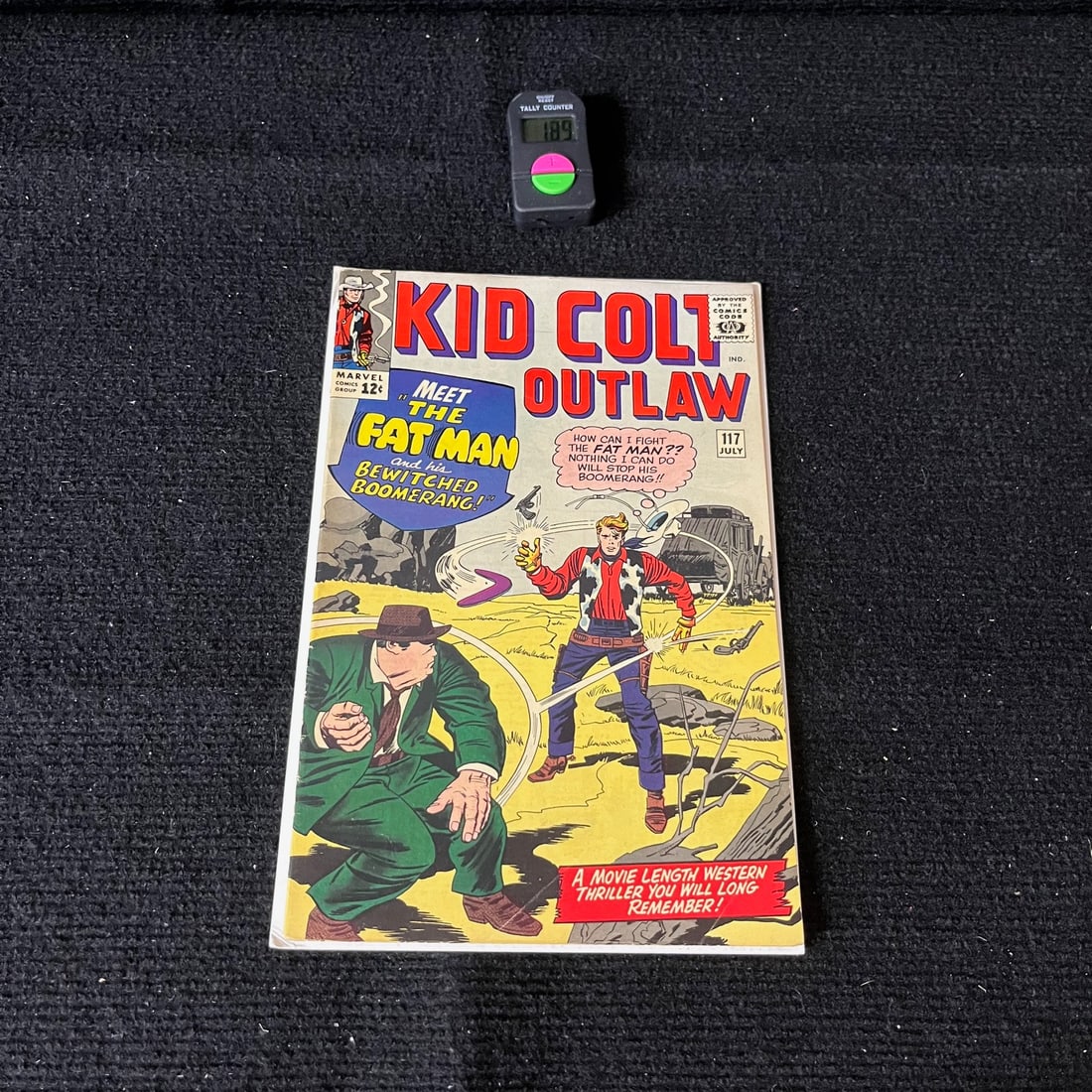 Kid Colt Outlaw 117 1st app Fat man: We are a veteran owned company. Please look at the pictures carefully to determine what you believe the condition of collectible is. We are currently accepting consignments. Email us a aeronhouse1994@