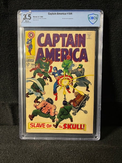 Captain America 104 CBCS 3.5 Crack in case (1 of 1)