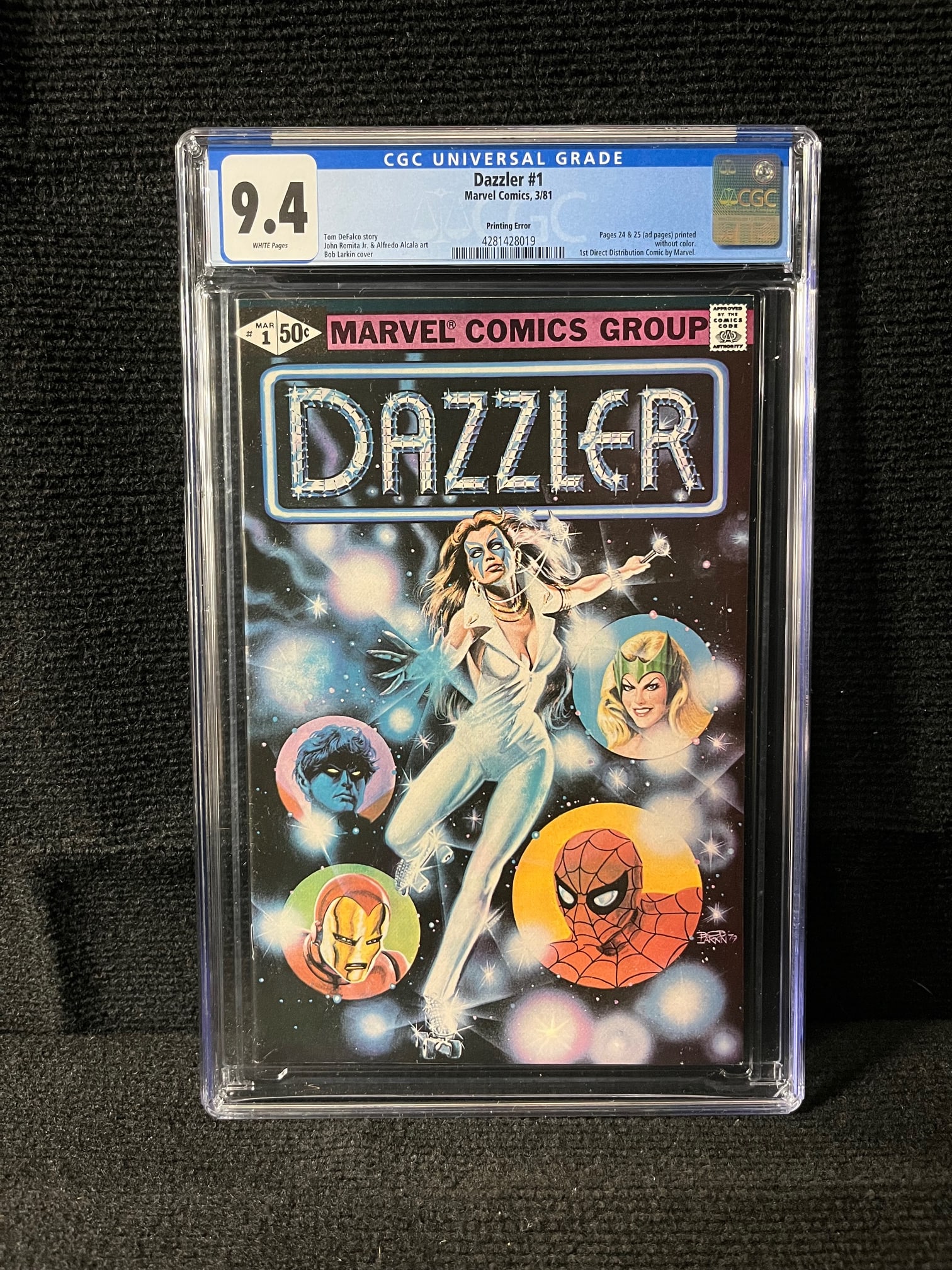 Dazzler 1 Printing Error Ed. CGC 9.4 (1 of 1)