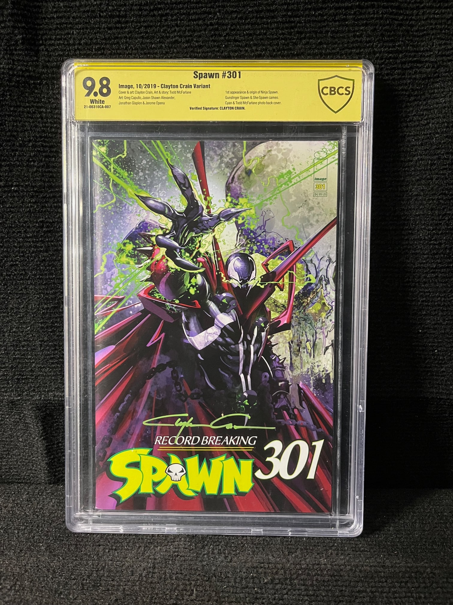 Spawn 301 Ver. Clayton Craine Sig. CBCS 9.8 (1 of 1)