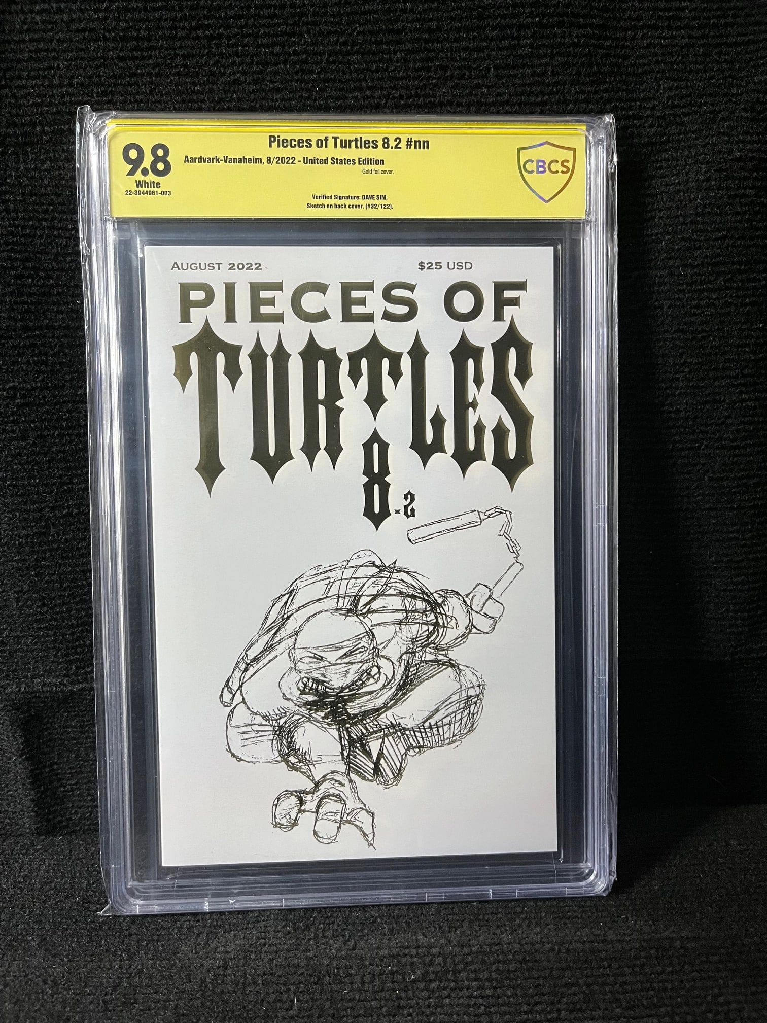 Pieces of Turtles CBCS 9.8 Sign & Sketch Dave Sim #/122 (1 of 2)
