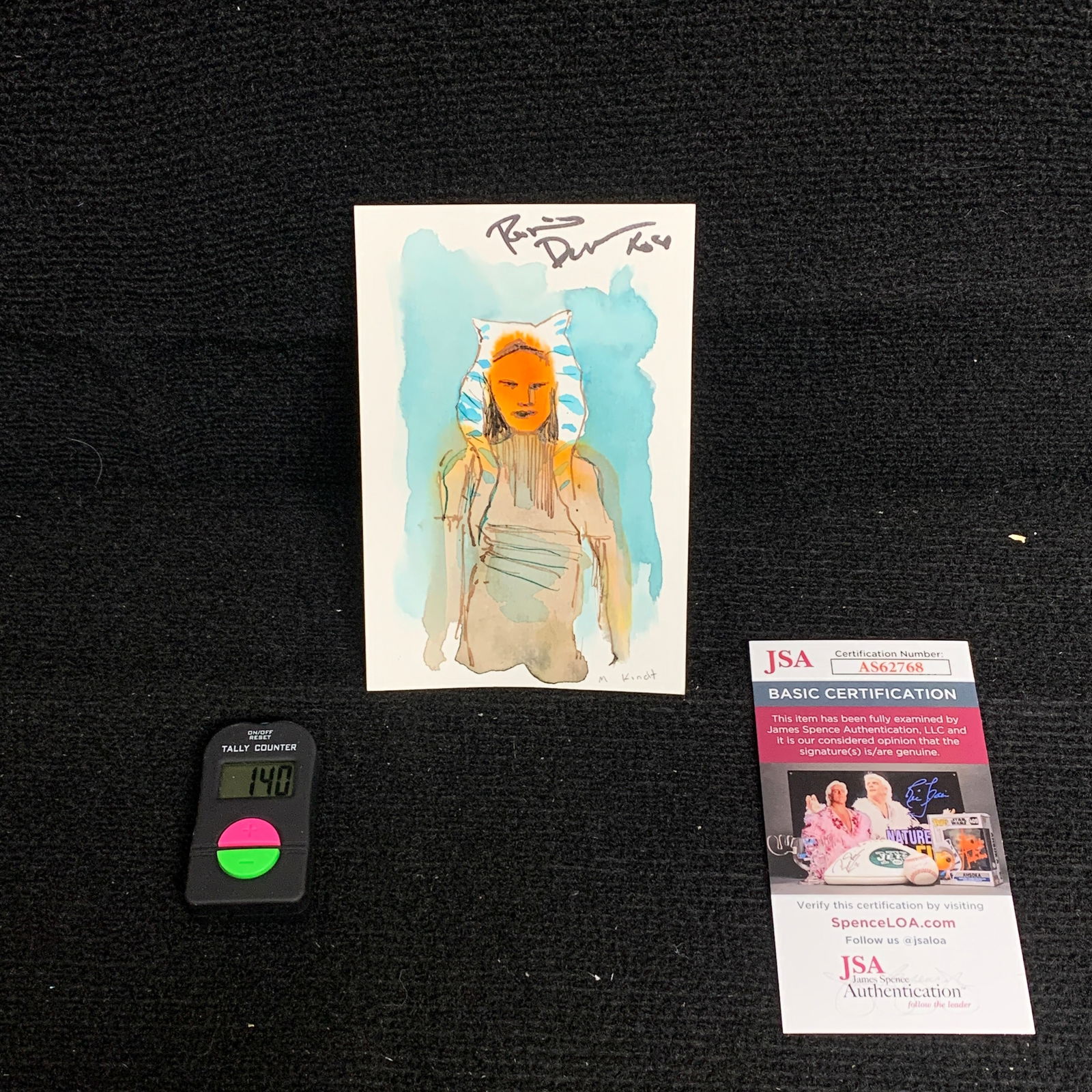 Rosario Dawson Signed Matt Kindt Orig. Water Color (1 of 5)