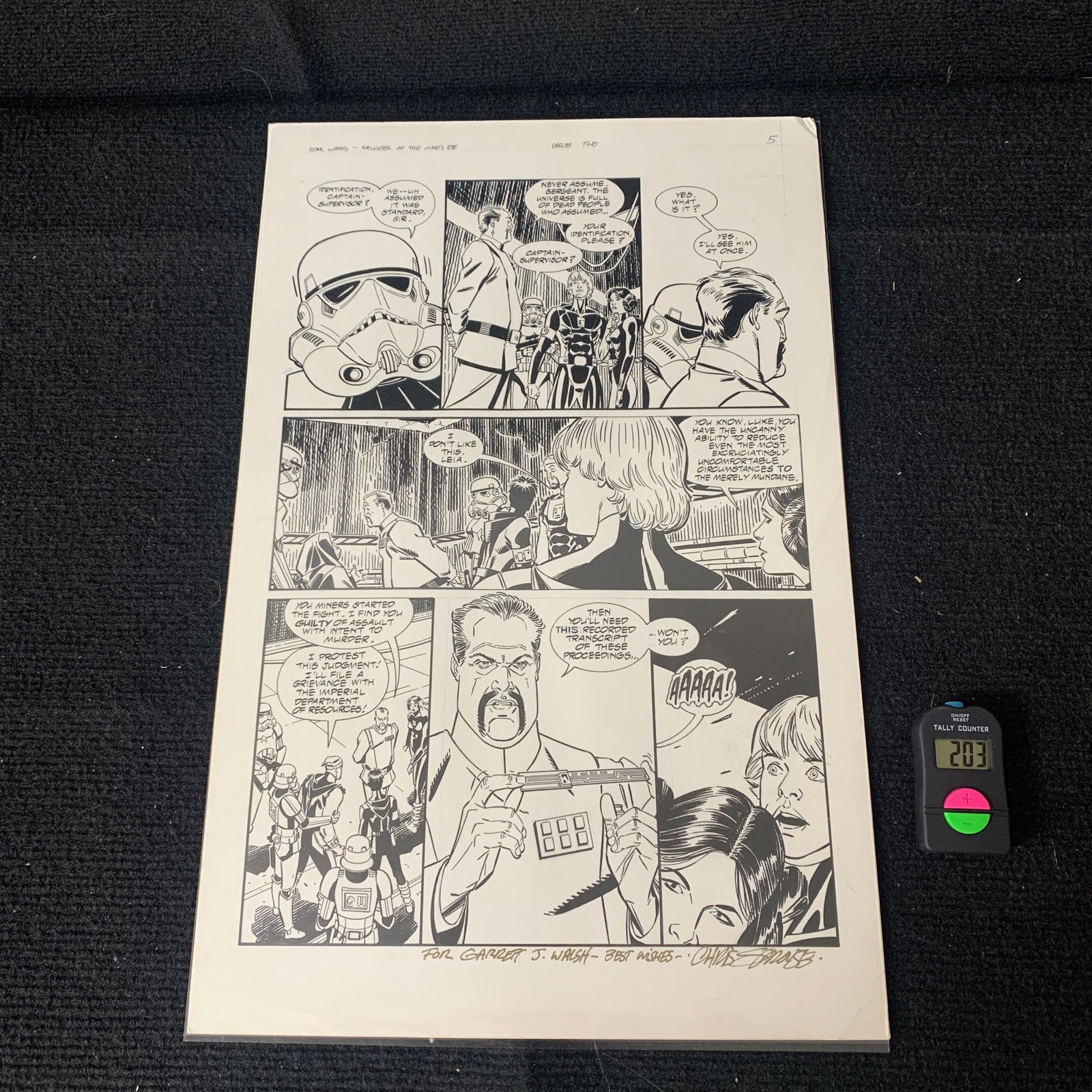 Dark Horse Comics Splinter of the Minds Eye 2 Pg 5 Original Artwork Signed (1 of 5)
