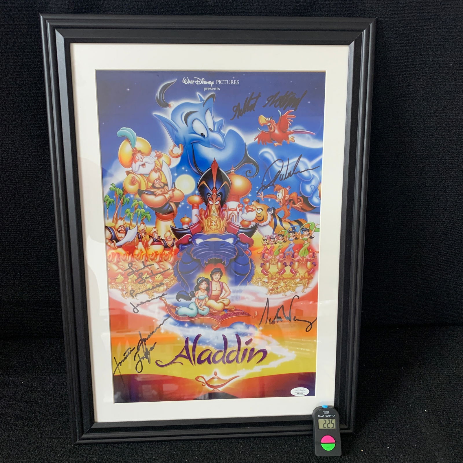 Alladin Cast Signed Poster w/Linda Larkin, Gilbert Gottfried Scott Weigner Jonathan Freeman JSA (1 of 6)