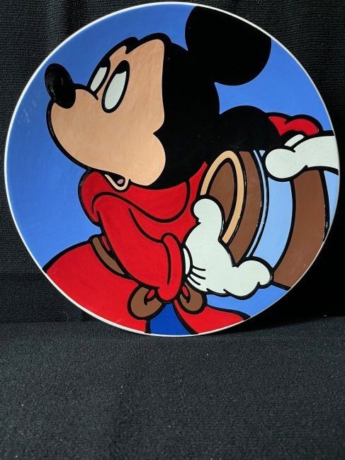 Sorcerer Mickey 18" Charger Bowl Hand Painted & Signed by Brenda White #10/10 Rare (1 of 5)