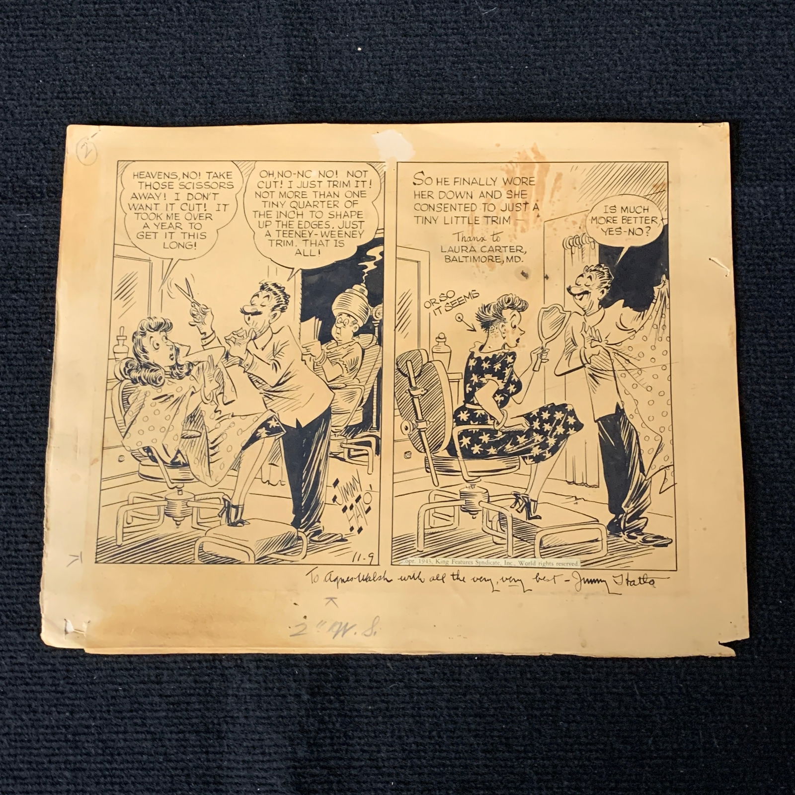 Jimmy Halo Signed JSA Original Comic Art (1 of 3)