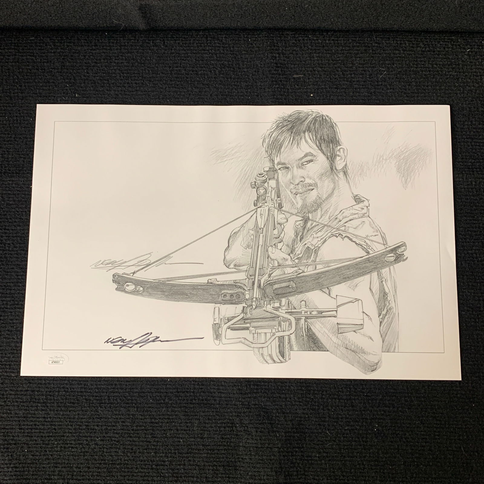 Neal Adams Signed Daryl Dixon Sketch w/JSA (1 of 3)