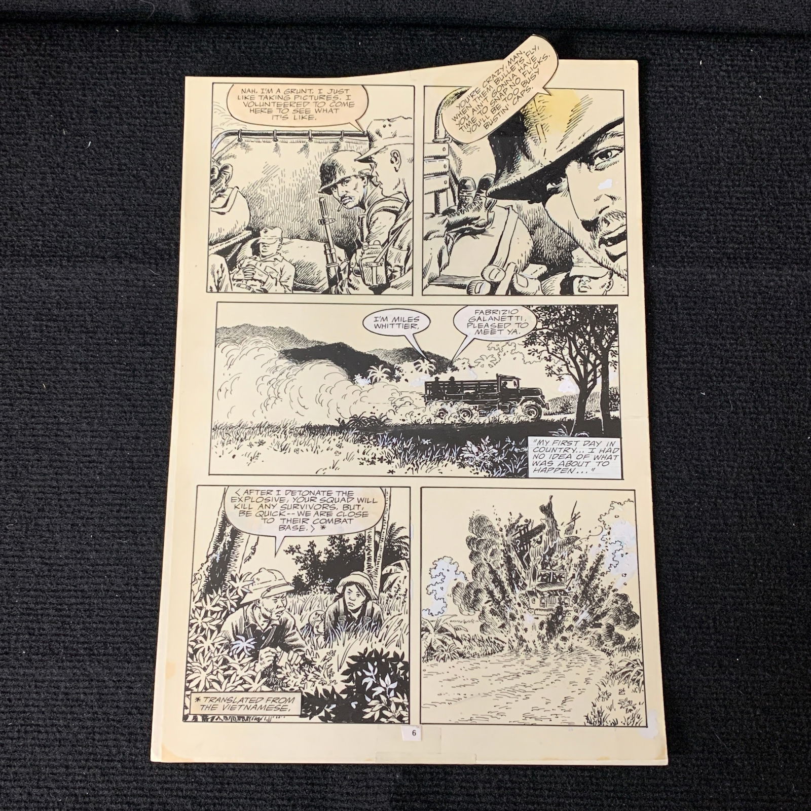 Original Comic Art Page John Serevin Semper Fi #6 Page 6 (1 of 5)