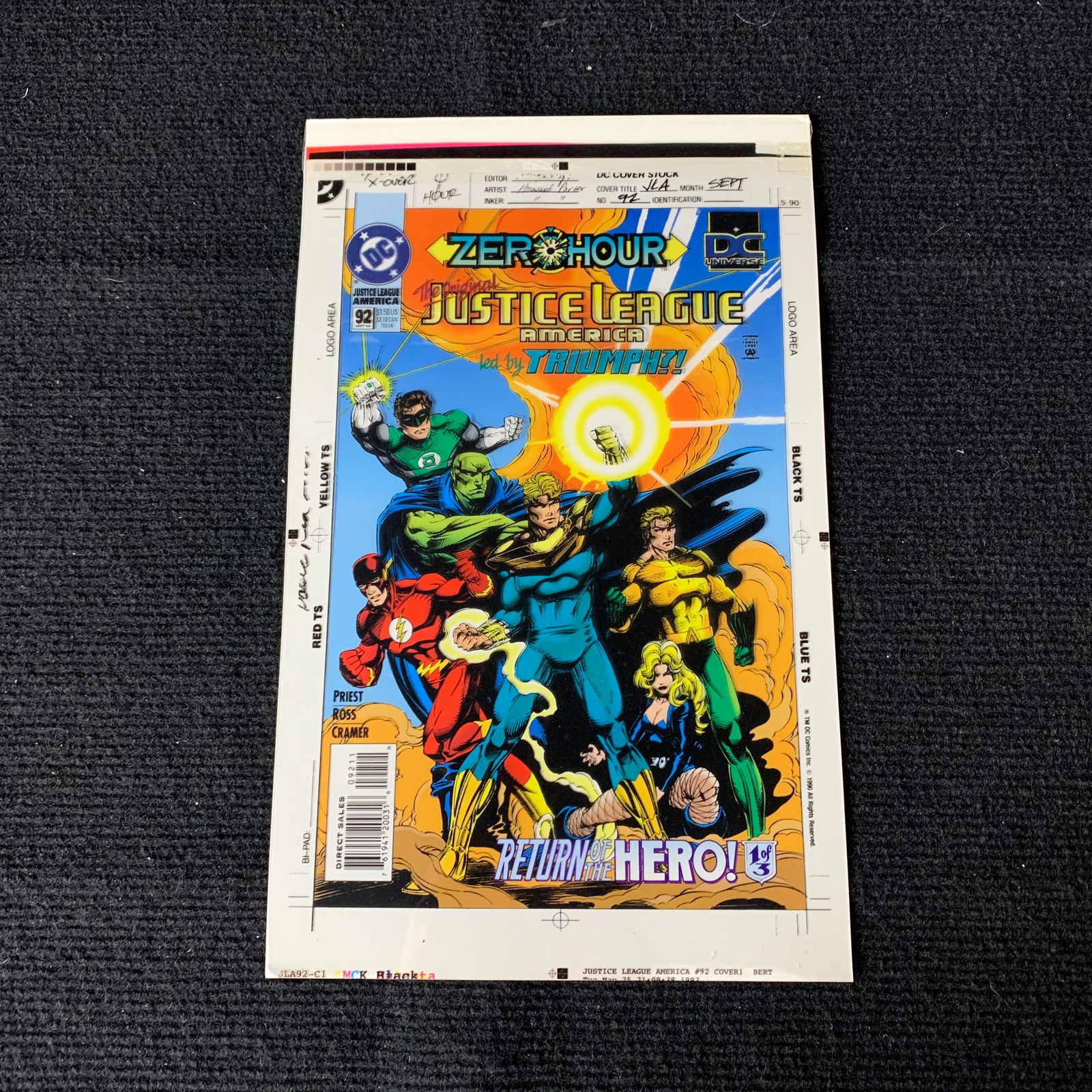 Zero Hour JLA 29 Four Color Art Proof (1 of 4)