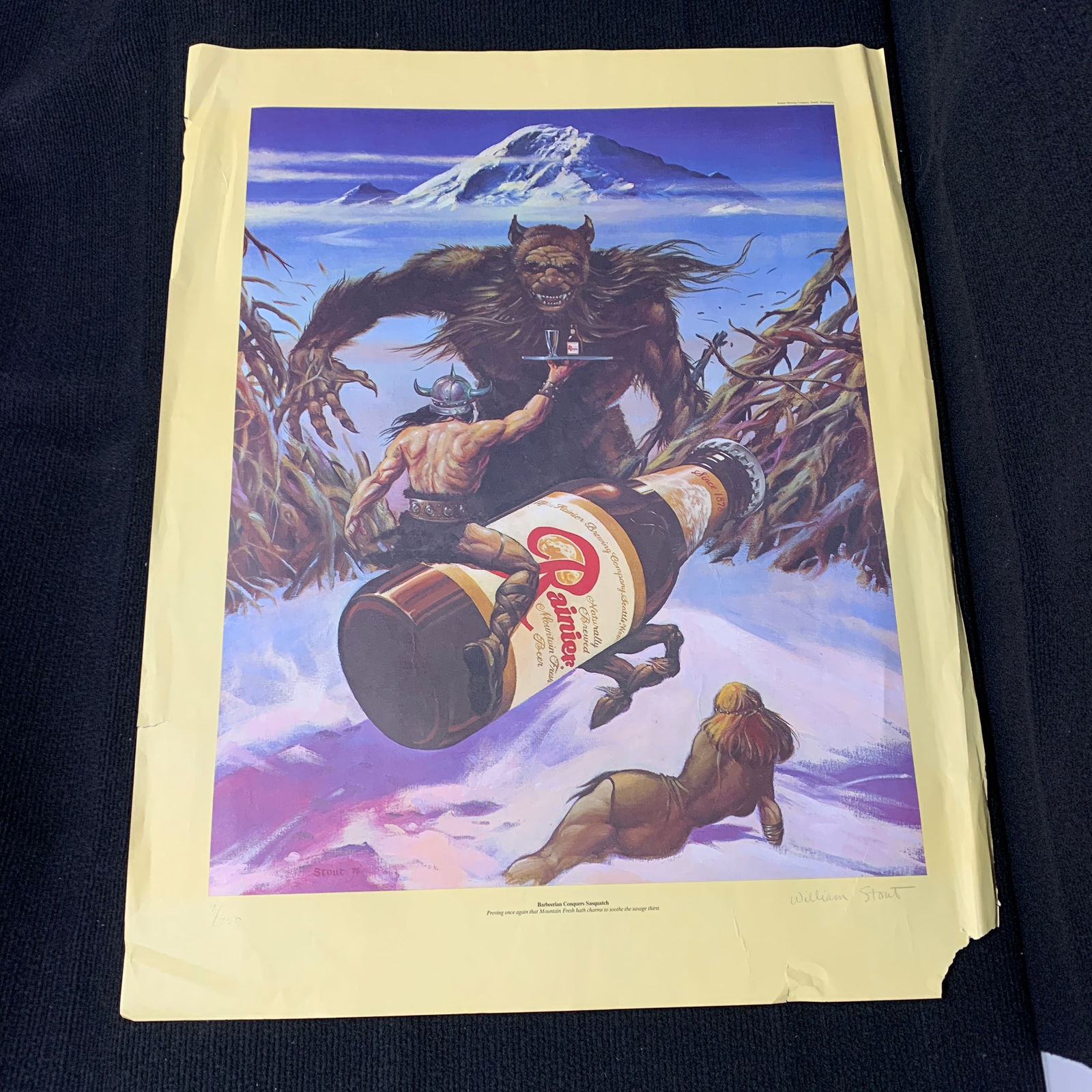 Rainer Beer Poster, William Stout Signed LE (1 of 4)