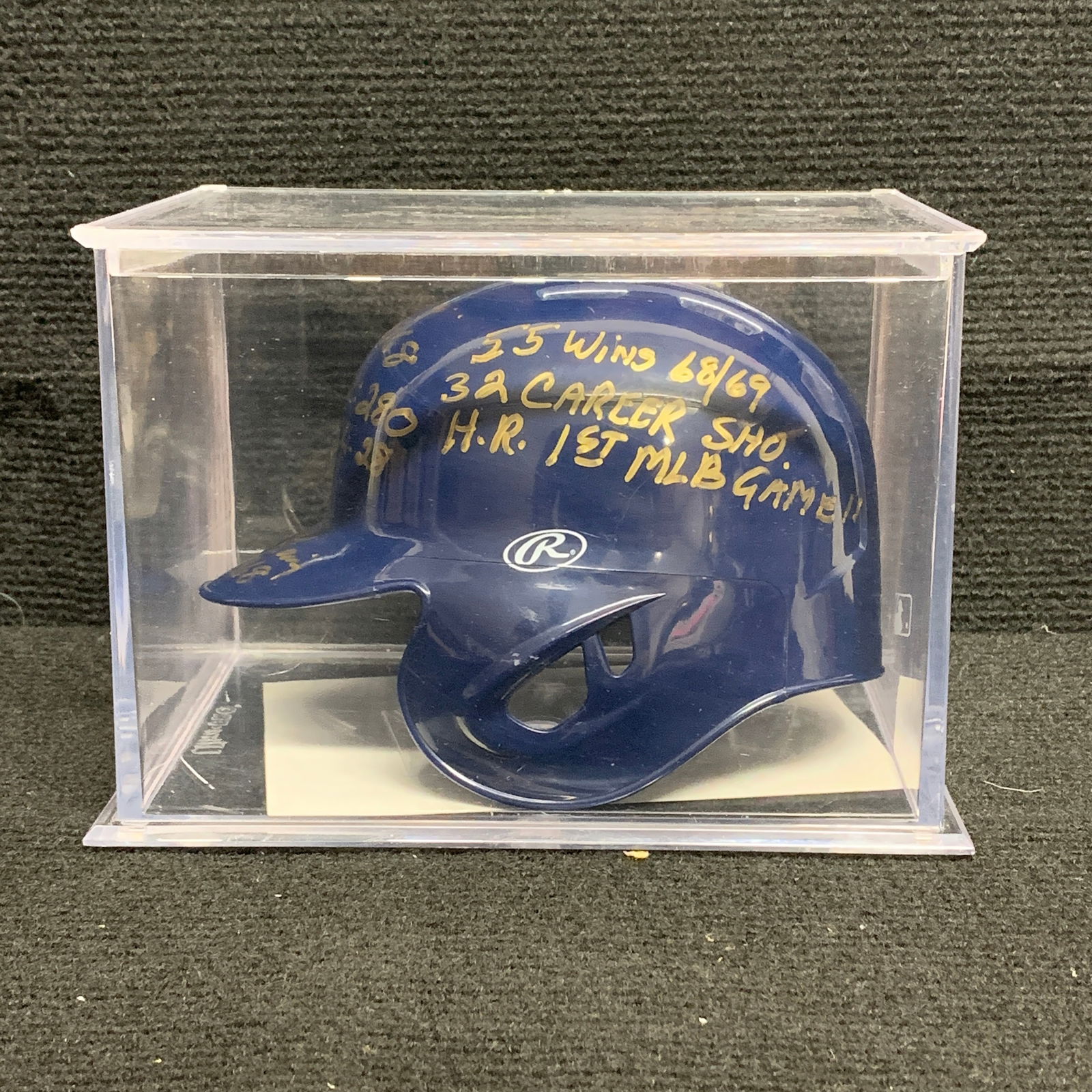 Denny McLain Signed Detroit Mini Helm (1 of 7)