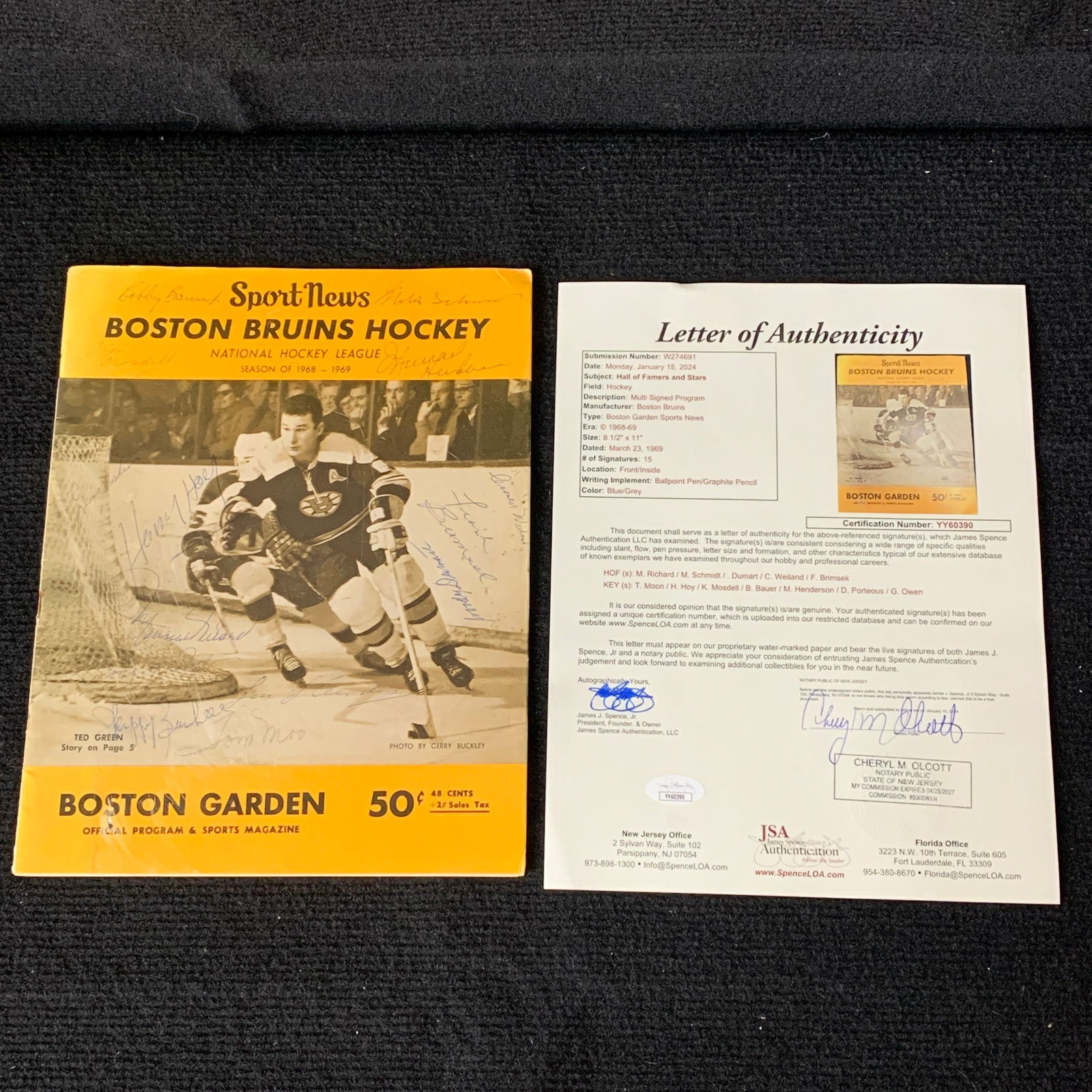 Multi-Signed Program w/Many HOFs JSA LOA (1 of 9)