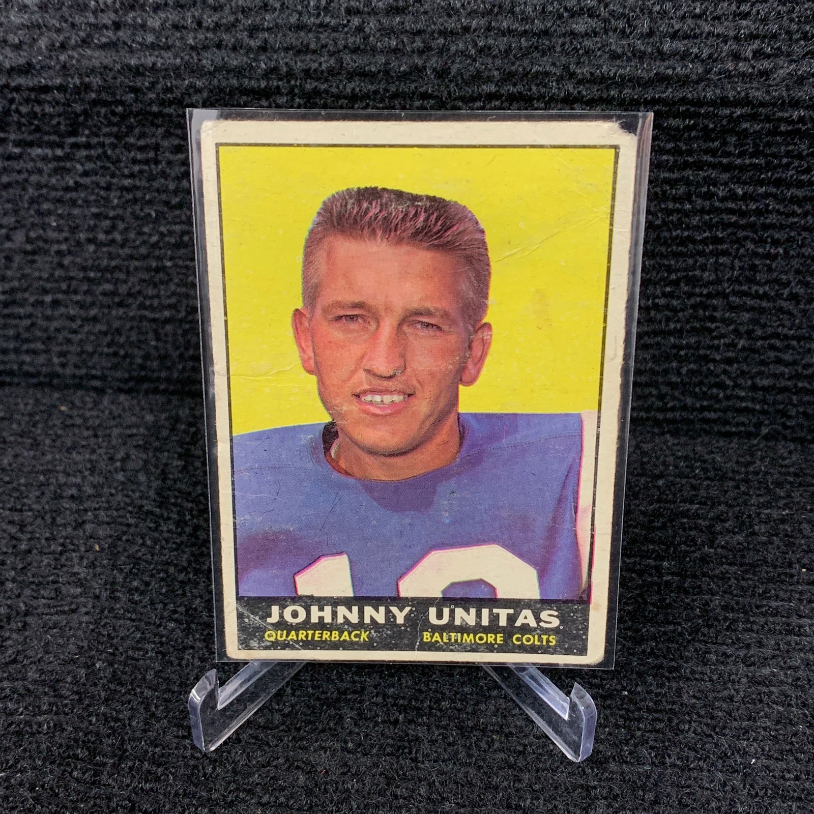 1961 Topps Johnny Unitas Football Card (1 of 2)