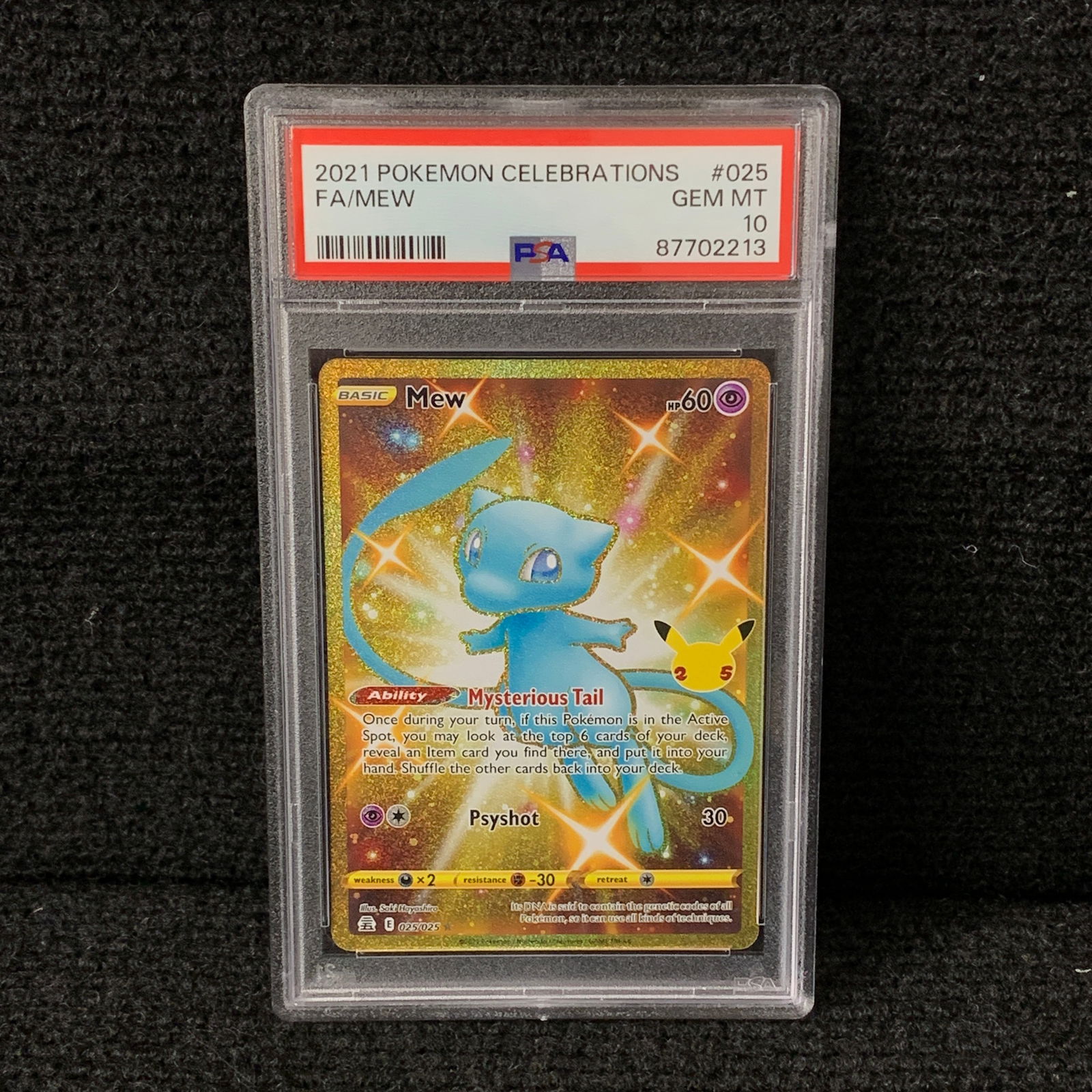 PSA 10 Mew Gold Full Art Celebrations (1 of 2)