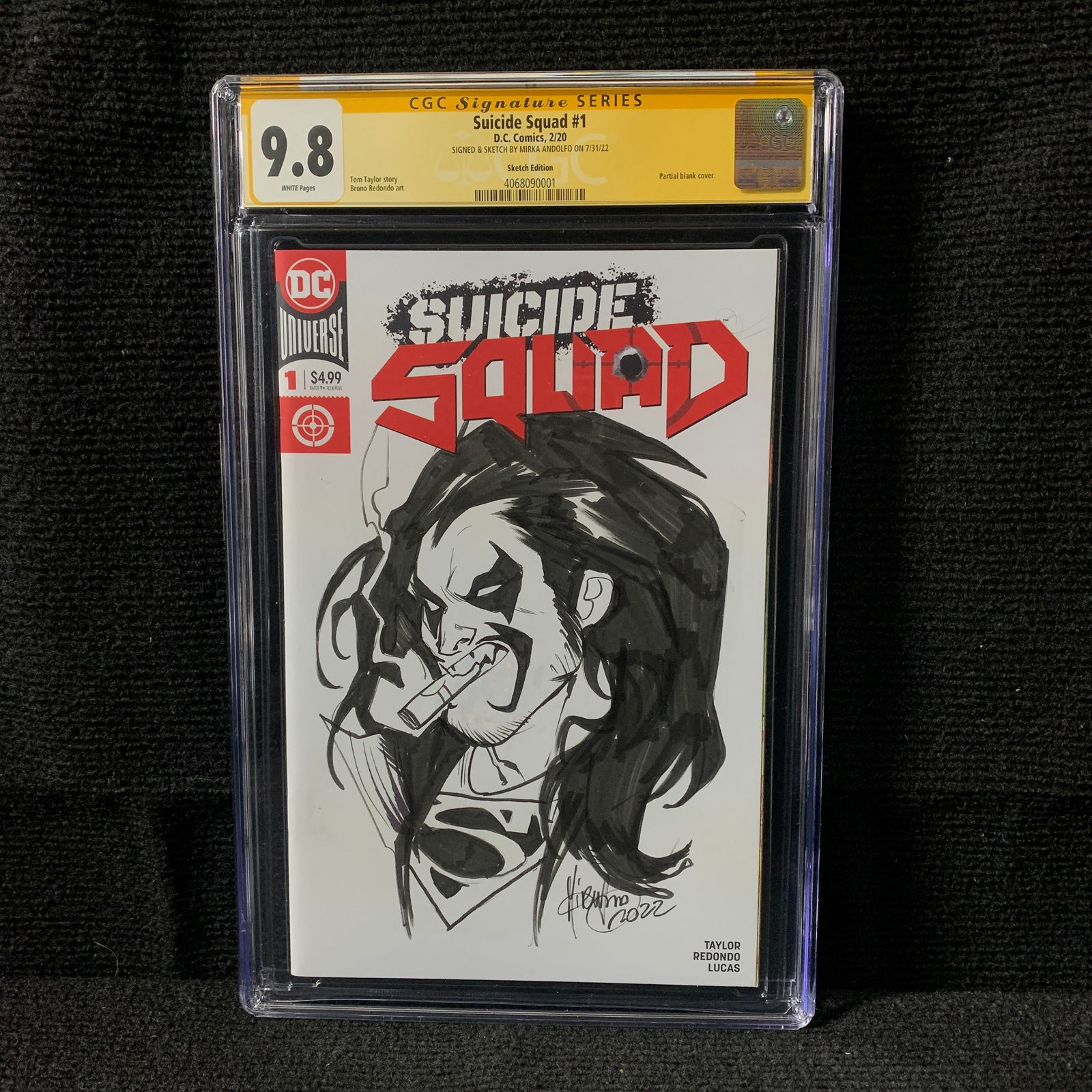 CGC 9.8 Suicide Squad 1 Sig/Sketch Andolfo (1 of 1)