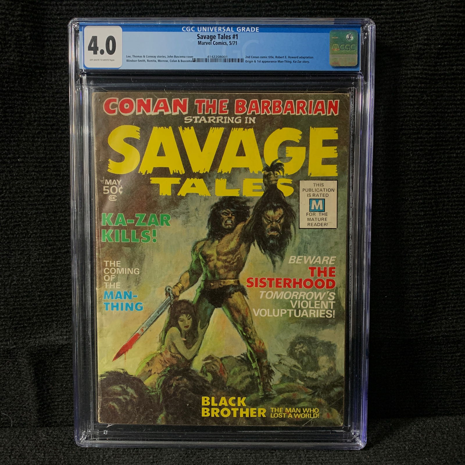CGC 4.0 Savage Tales #1 1st Man-Thing (1 of 1)