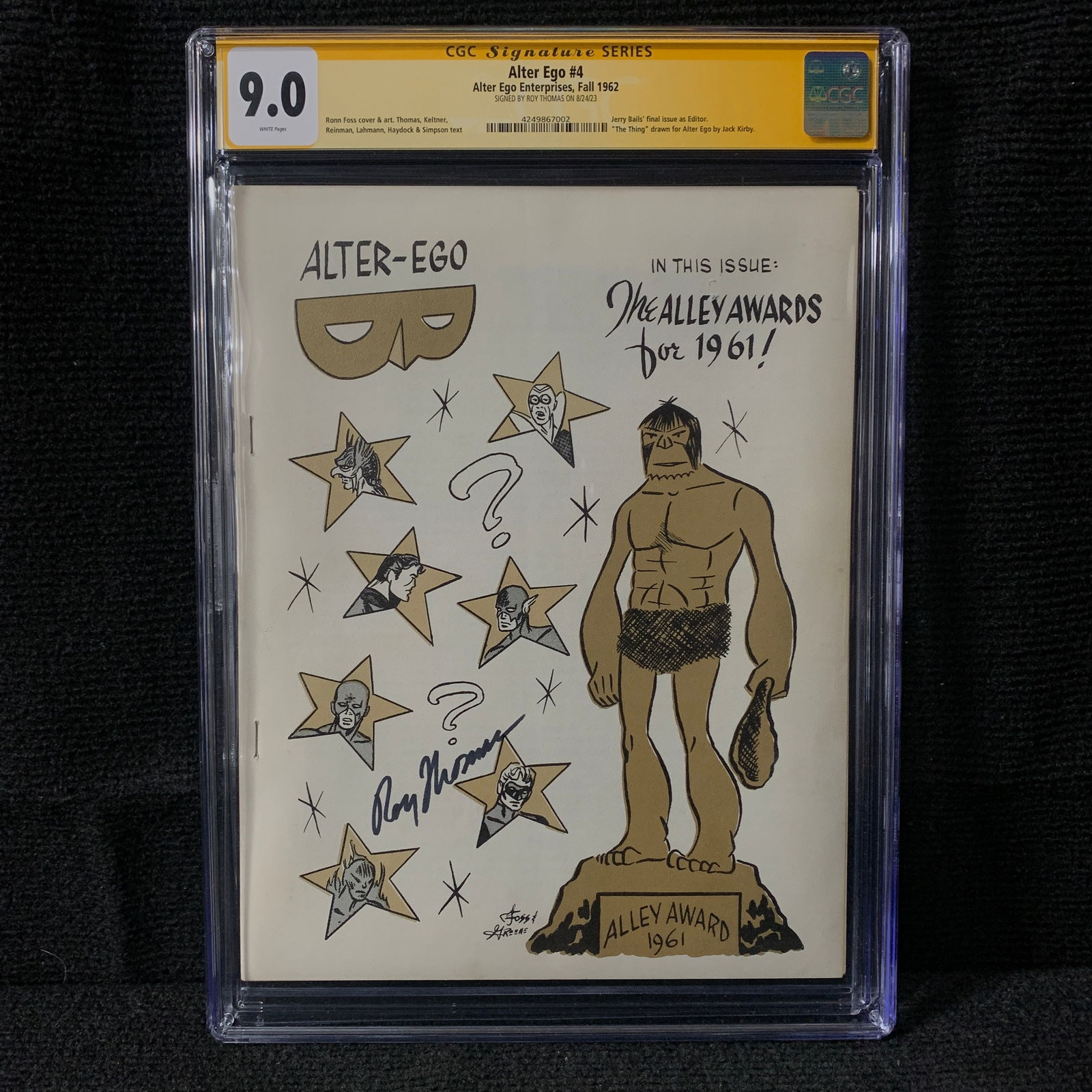 CGC 9.0 Alter Ego #4 Roy Thomas Sig (1 of 1)