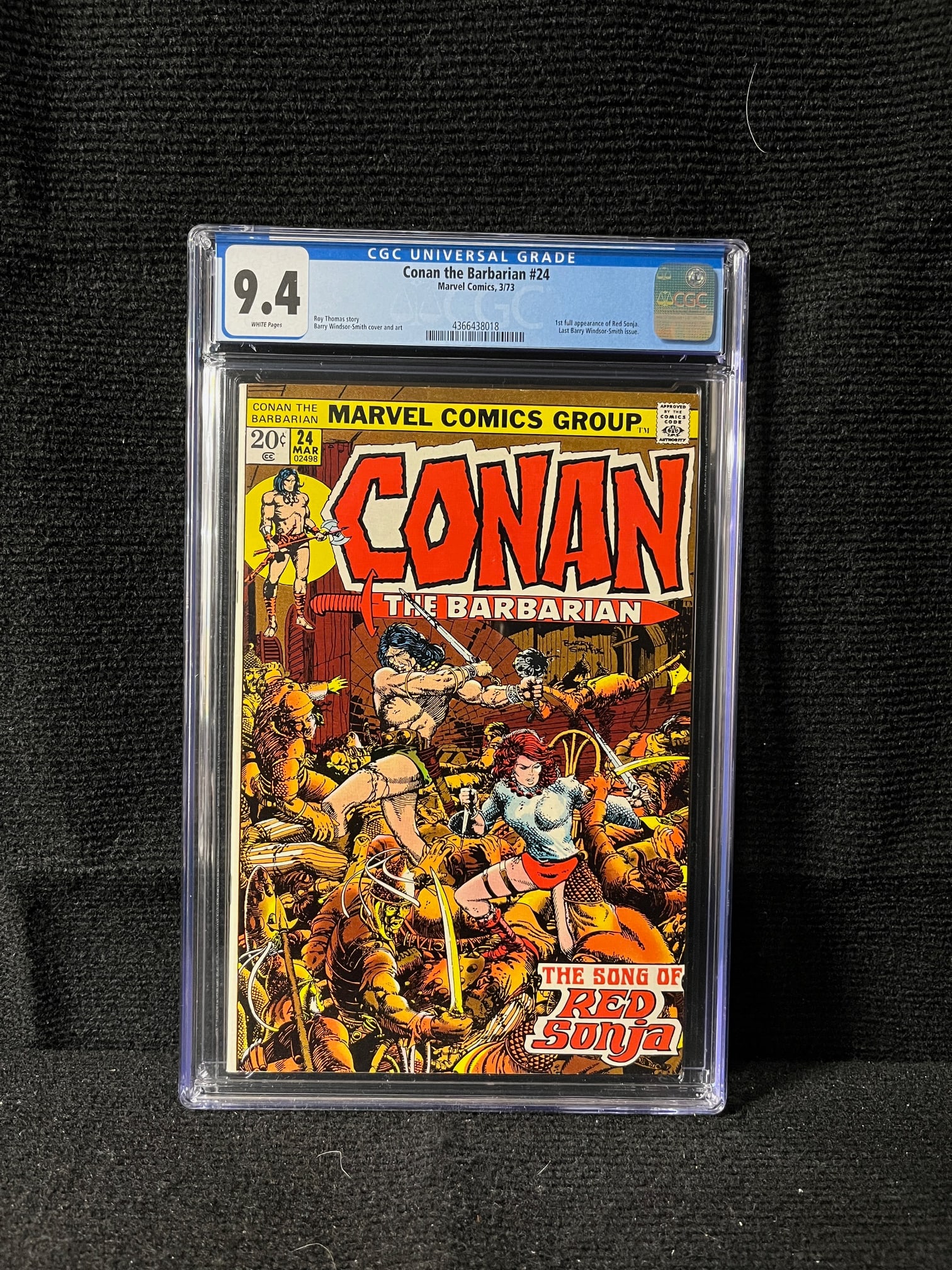 Conan The Barbarian 24 CGC 9.4 1st Red Sonja (1 of 2)