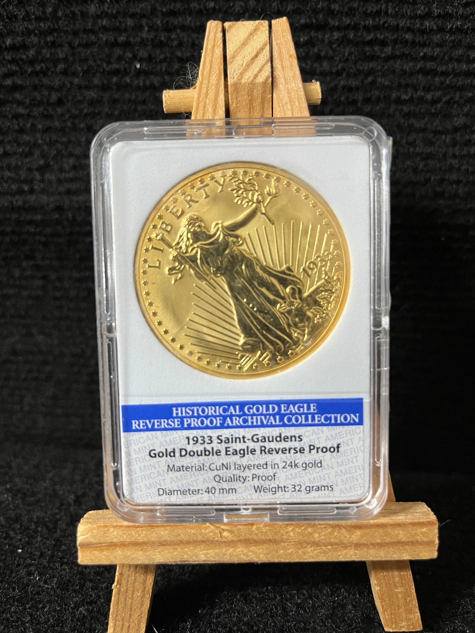 1933 Saint- Gaudens Gold Double Eagle Coin (1 of 2)